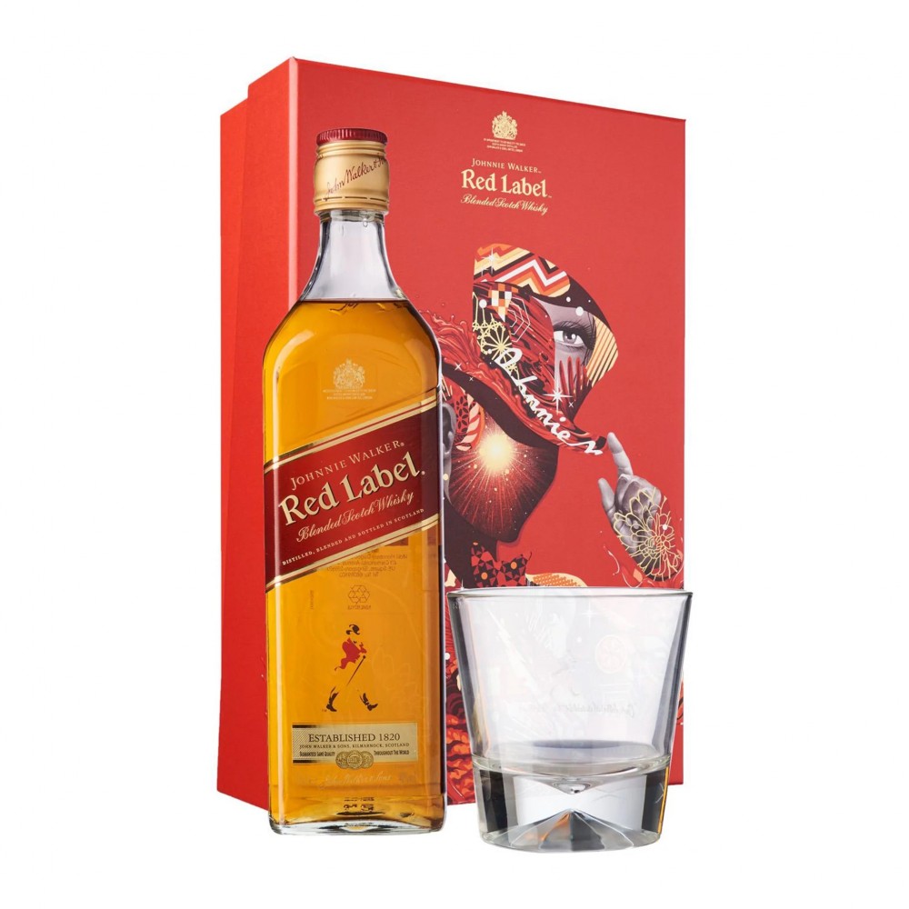 Johnnie Walker Red Label Gift Set with 1 Glass