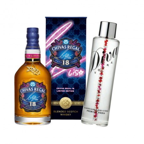 Chivas 18YO Lisa Limited Edition Bundled with Diva Vodka